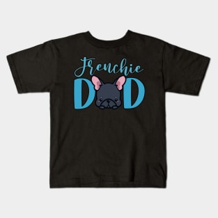 black french bulldog dad kawaii cute adorable Kids T-Shirt